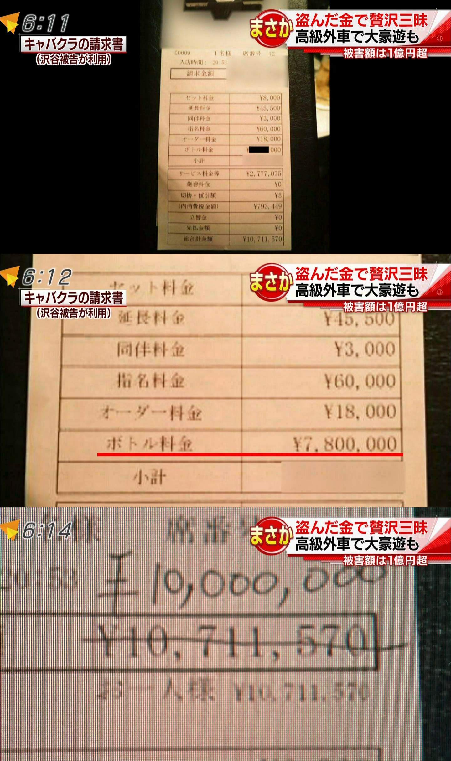 全国回り1億円を盗んだ男逮捕　盗んだ金で、キャバ一晩1000万豪遊