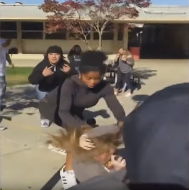 【動画】白人女子高生、トランプを支持しただけで黒人女子高生にボコボコに　周りは助けず大はしゃぎ