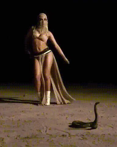 【gif】美少女が蛇に襲われる動画ｗｗｗ