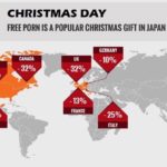 【画像】Pornhubさん、クリスマスのアクセス数世界マップを公表してしまうｗｗｗ
