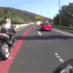 【gif動画】バイク乗り、なんか死ぬｗｗｗｗｗ