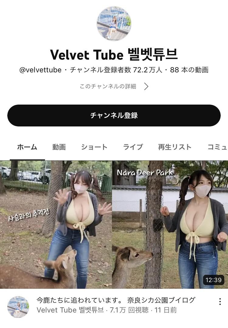 【画像】韓国女性YouTuber、爆乳揺らして日本で遊び散らかしてるだけで登録者70万人突破してまうｗｗｗｗｗｗｗ