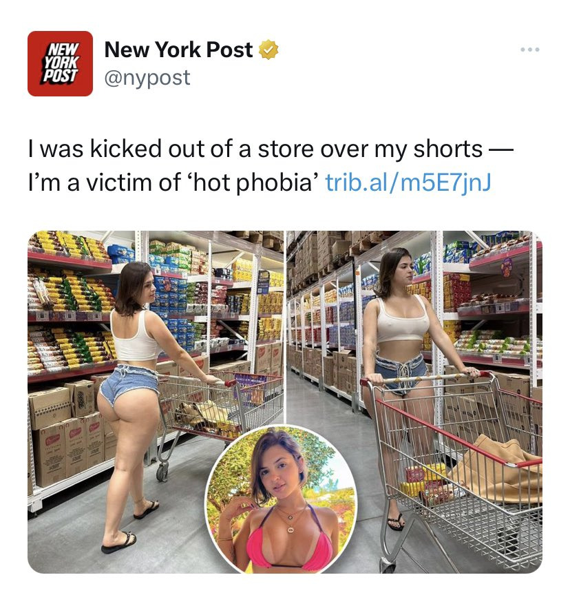 【画像】ニューヨークの食品スーパー、エロすぎる女が出禁になりニュースになる😞